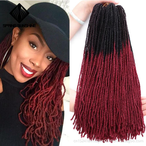 artificial ghana micro sister locs extension synthetic crochet braids, sister hair 2x sister dread faux locs in packs